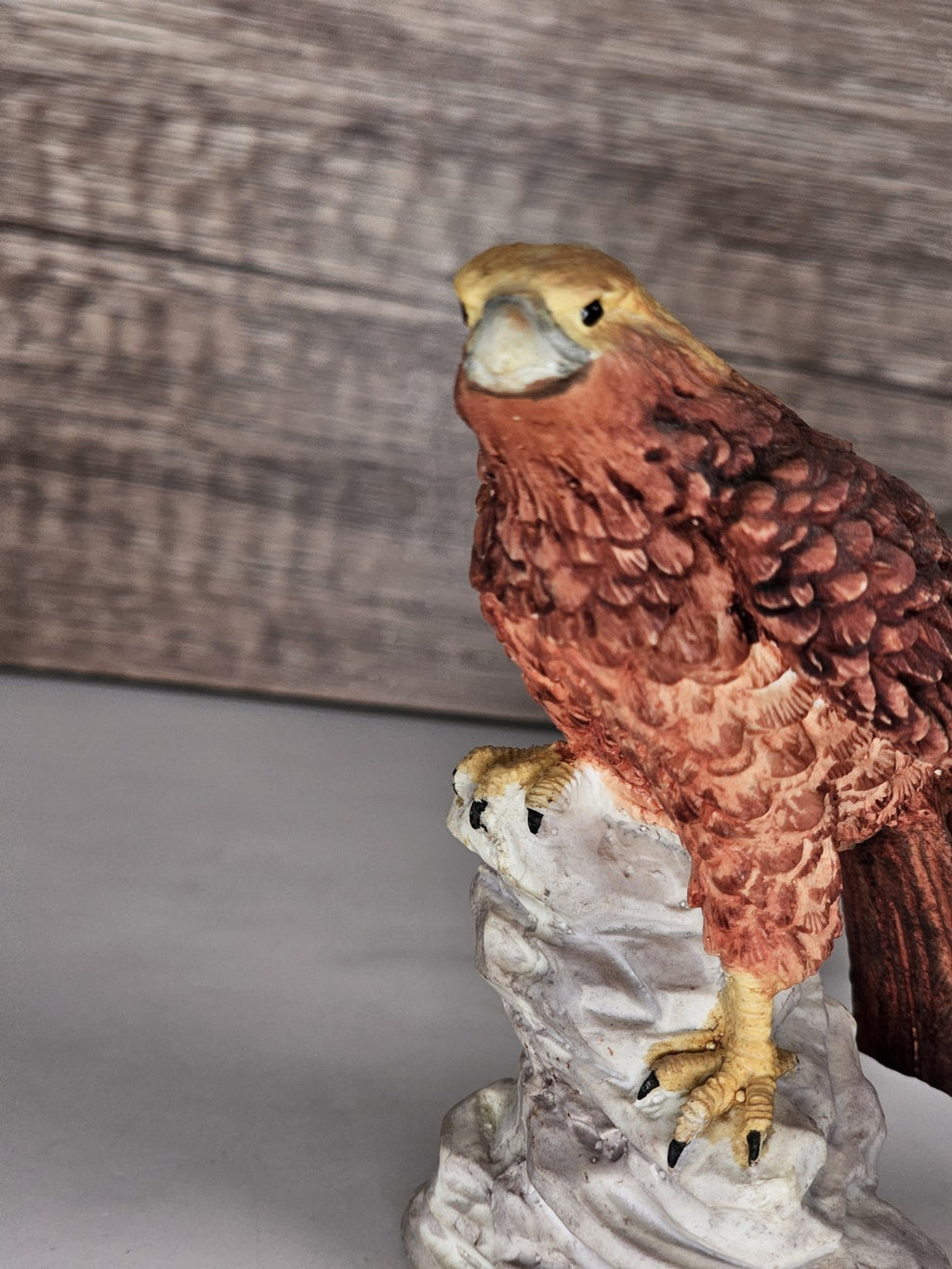 Vintage Ceramic Bald Eagle Figurine | 4" American Eagle Statue | Rustic Wildlife