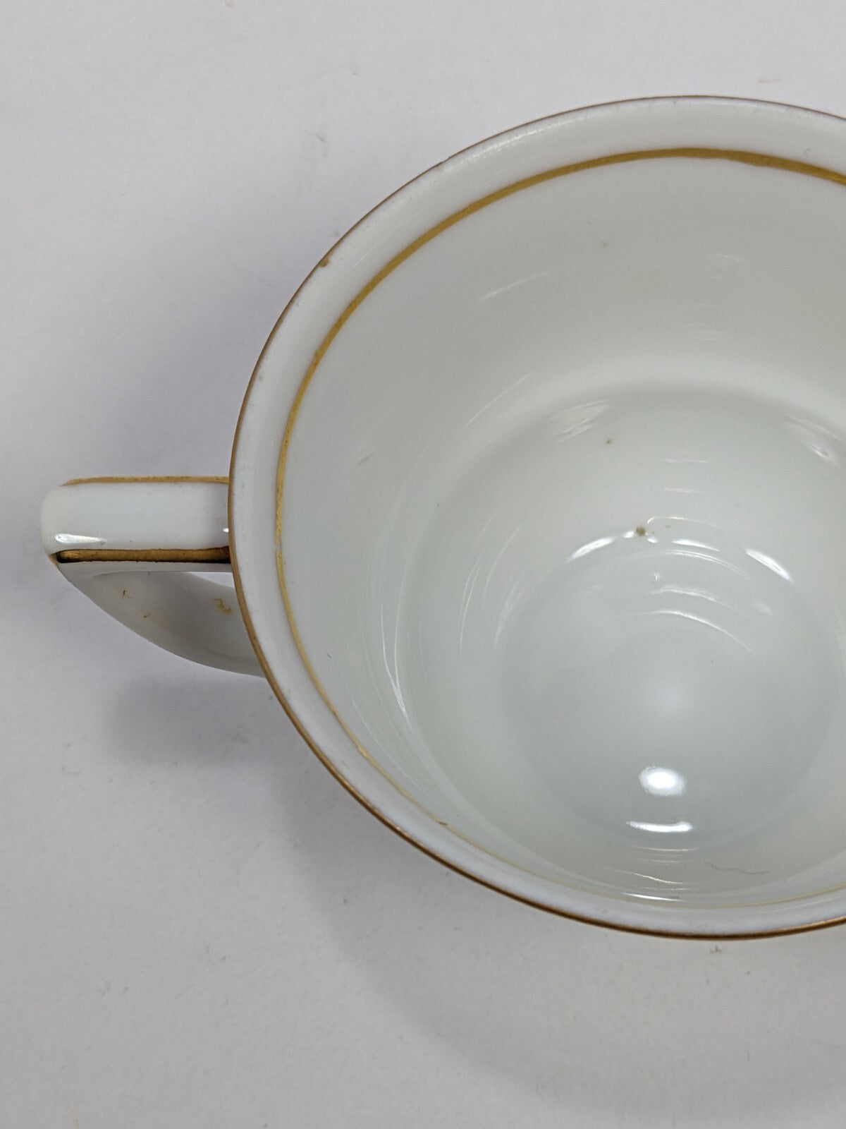Floral Design Condol Saucer And Tea Cup With Gold Trim