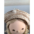 Vintage Applause Tessie Pepite Cloth Doll 1984 Straw Hat