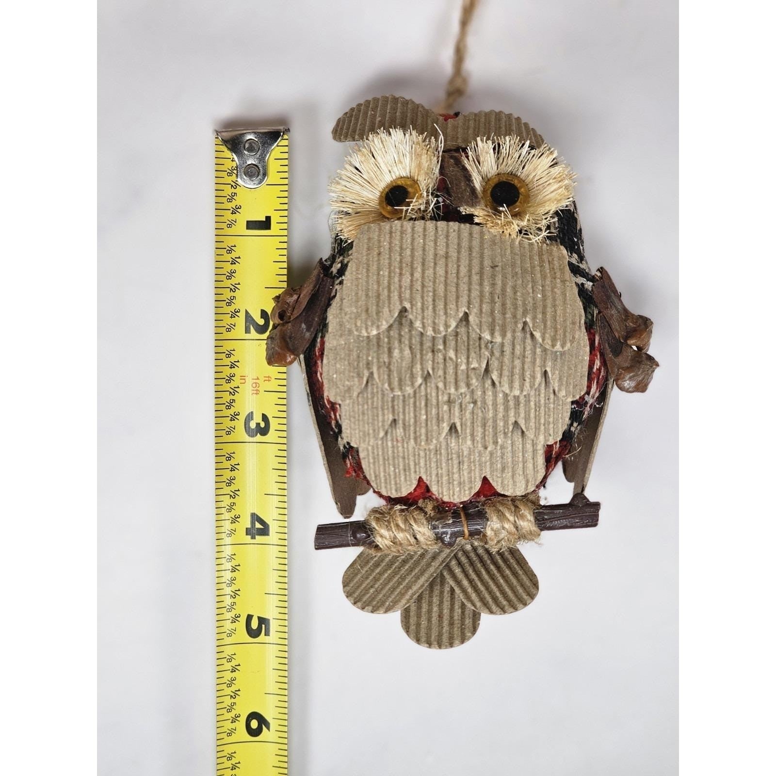 Vintage Owl Ornament | Woodland Rustic Christmas Tree Decor Holiday Owl
