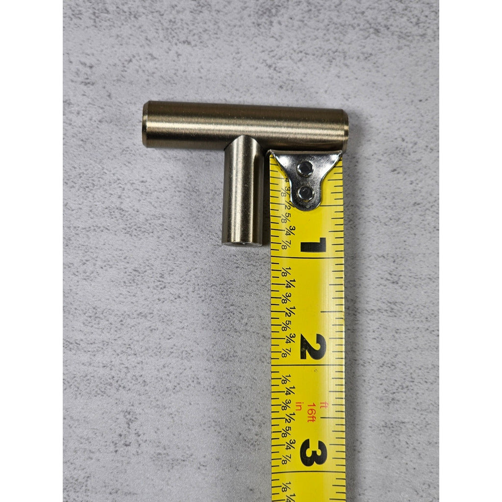 Brushed Brass T Bar Cabinet Knob Modern Drawer Pull Handle