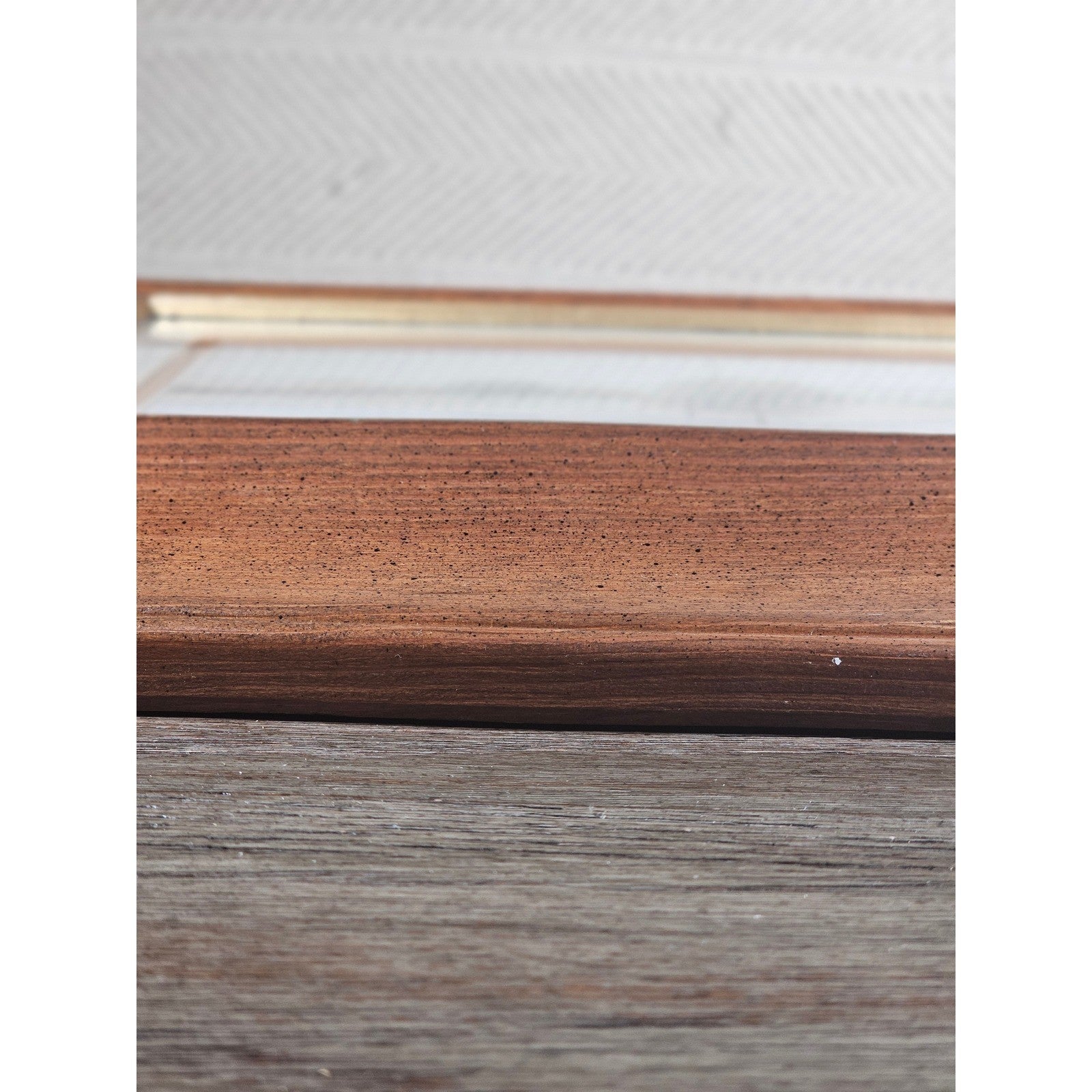 Vintage Framed Winter Landscape Print Signed, Rustic Wood Frame 14x13