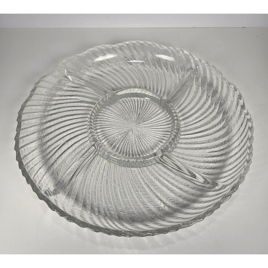 Crystal Clear Studios Ashford Glass Platter 11.25 Inch