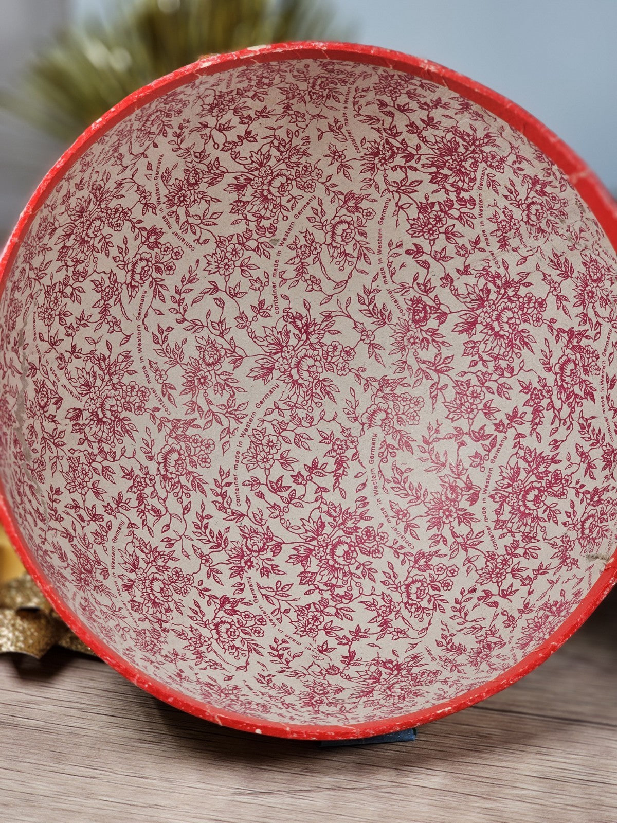 Vintage 1950s German Paper-Mâché Angel Tree Ball Candy Container Christmas