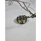 Vintage Long Necklace Pocket Watch Locket Pendant Eiffel Tower Charm