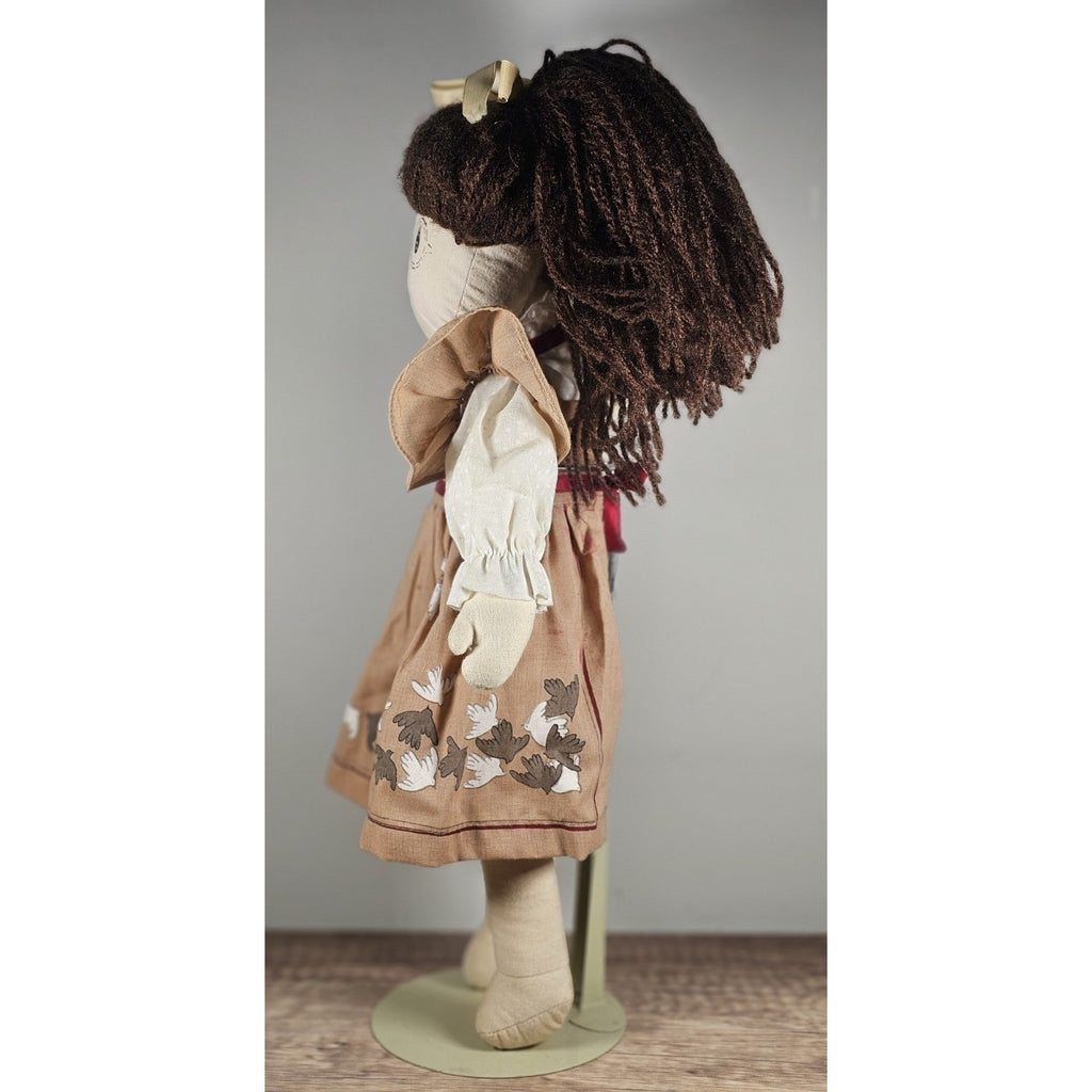 Vintage 17" Handmade Cotton Girl Doll