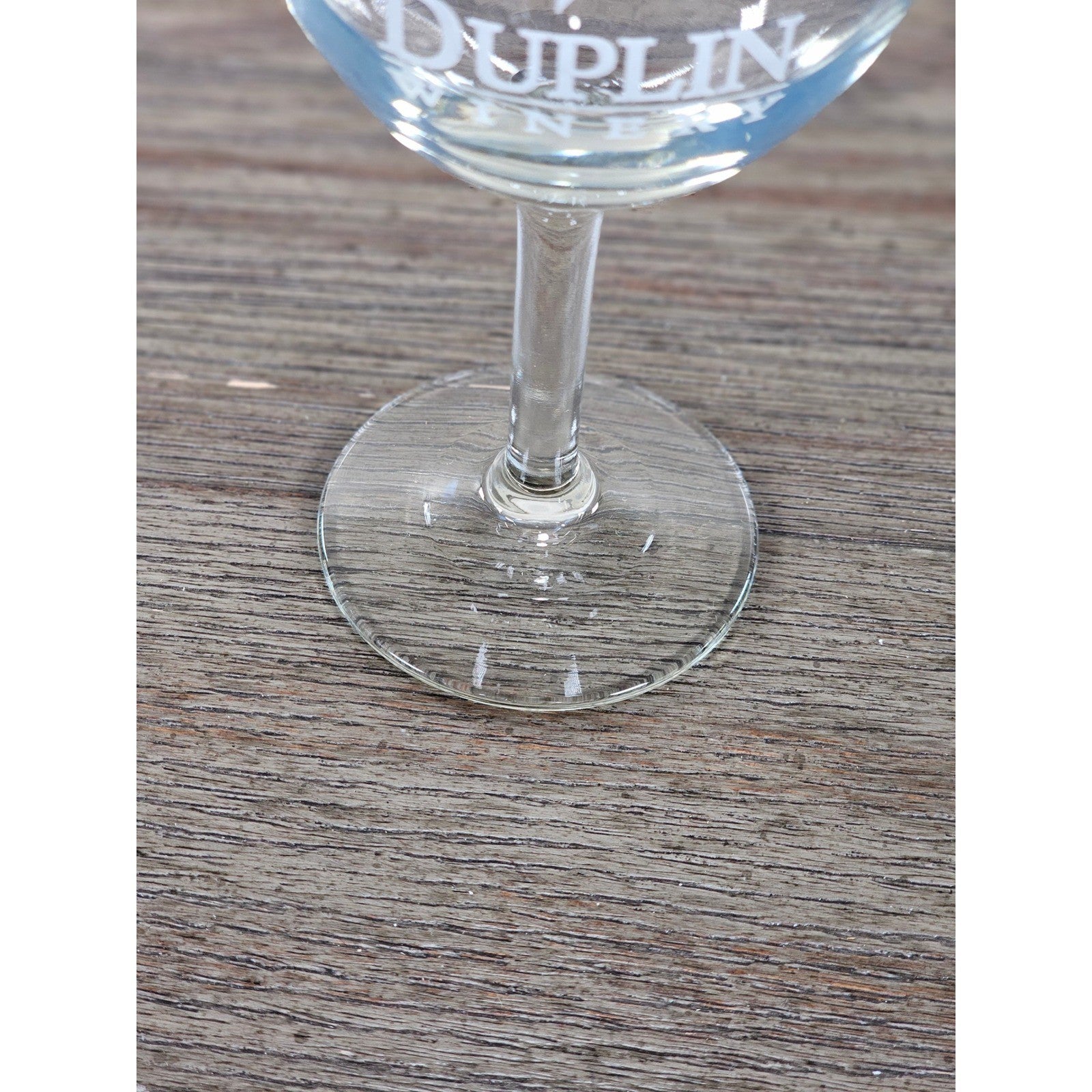 Duplin Winery Wine Glass 7" Tall Etched Stemmed Goblet