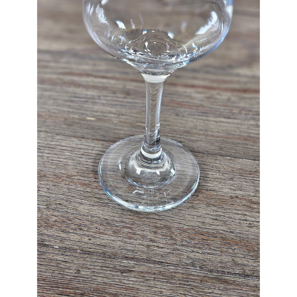 Vintage Stemmed Wine Glass 8.5 Inch Tall Clear Classic Dining Glass