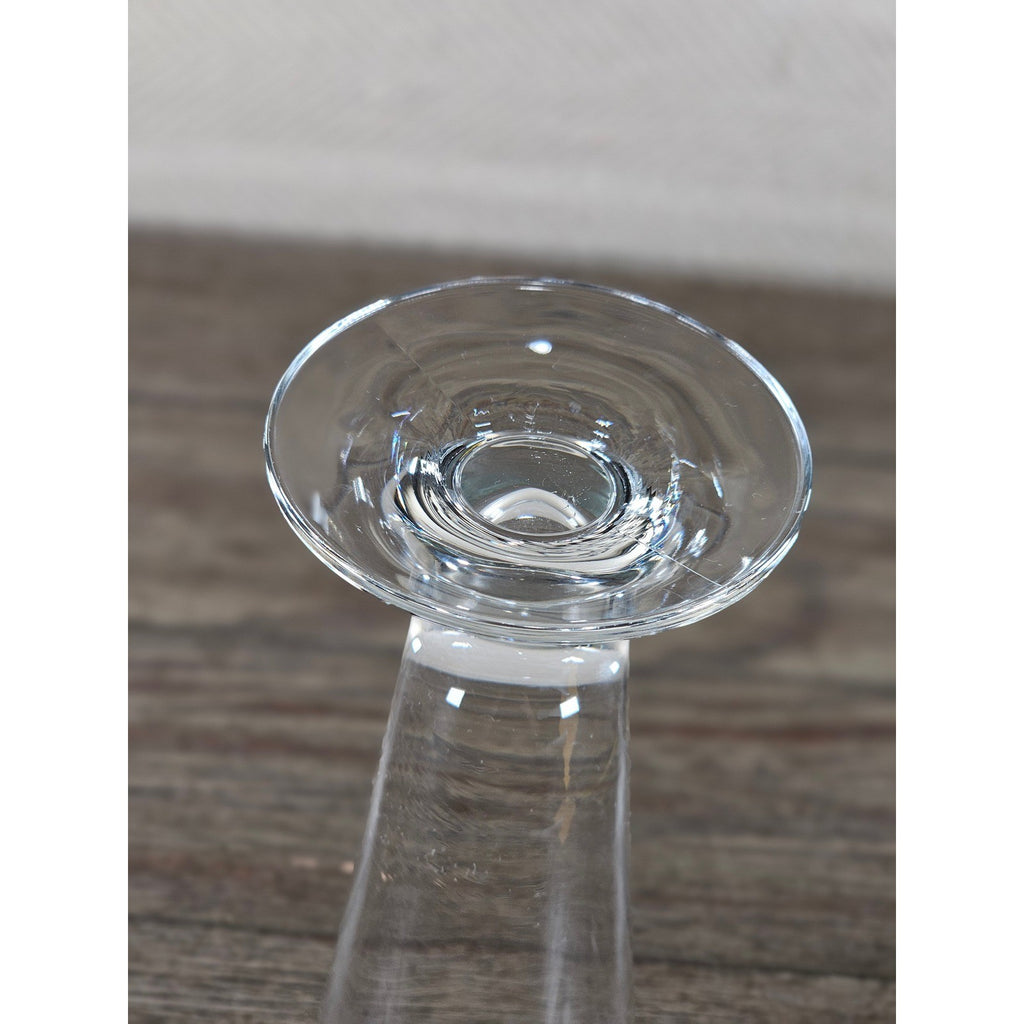 Vintage Clear Pilsner Glass 9" Tall Stemmed Beer Glass