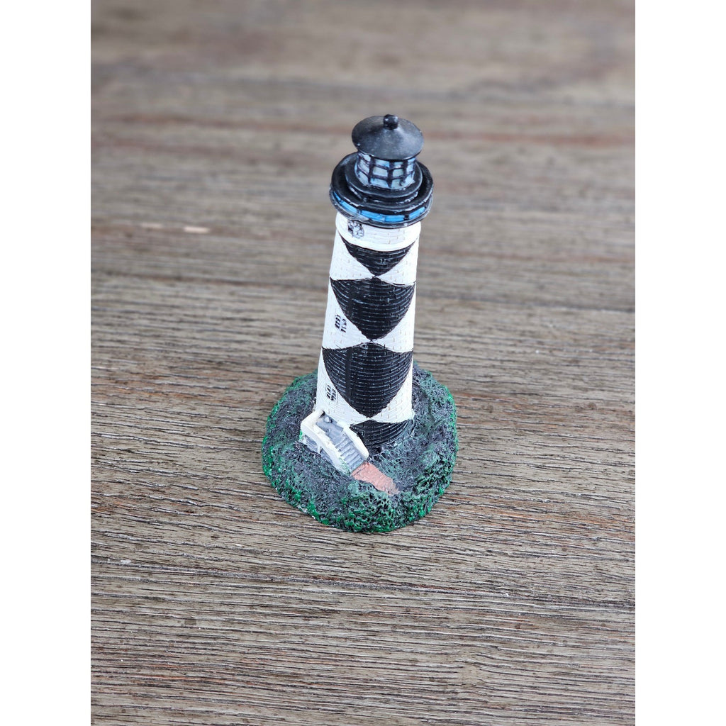 Cape Lookout NC Lighthouse Mini Figurine Resin Coastal Decor