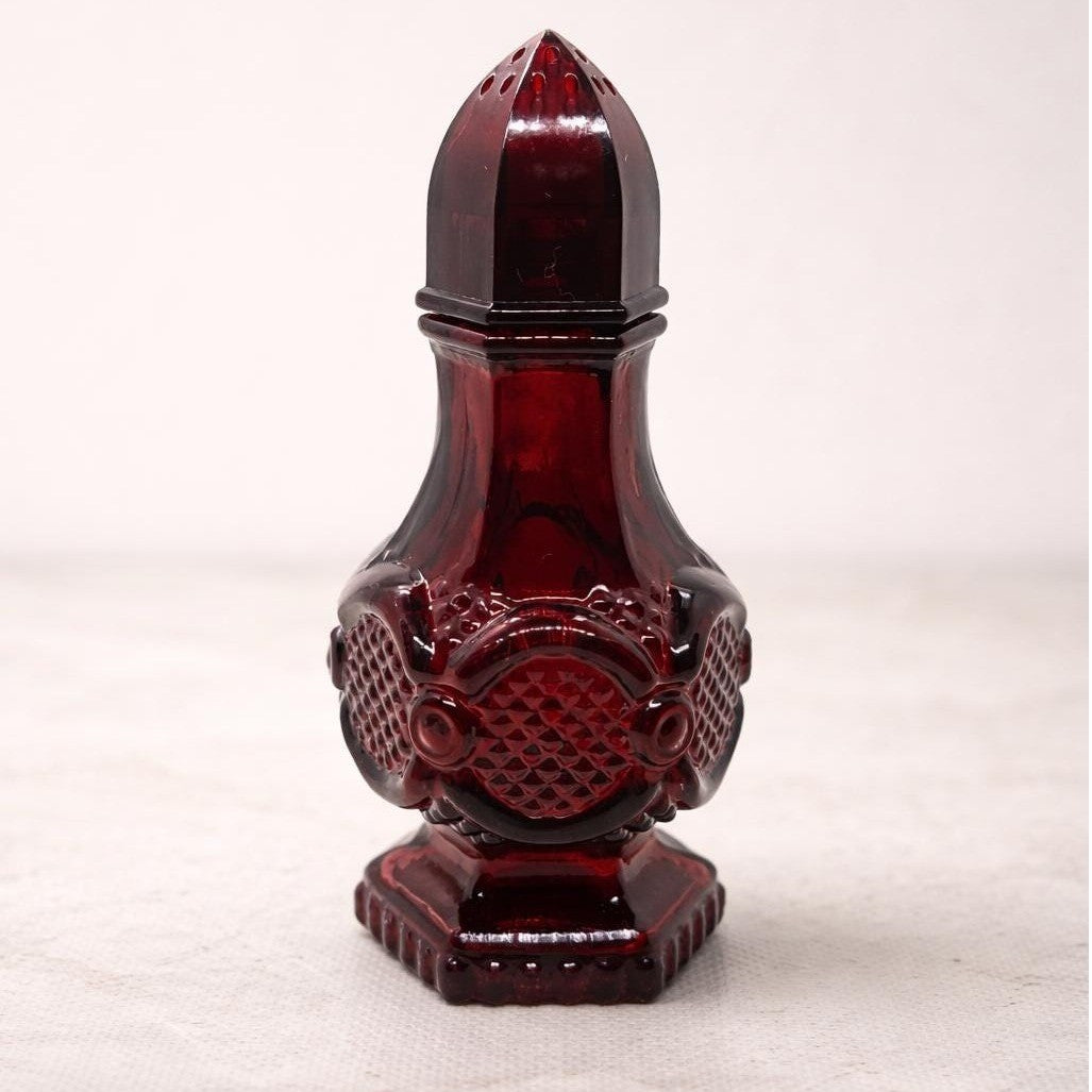 Avon Cape Cod Ruby Red Glass Shaker Bottle Vintage