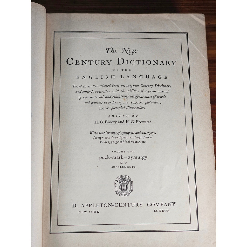 Vintage Red Hardcover Dictionary Volume Two Buck Mark to Zymurgy