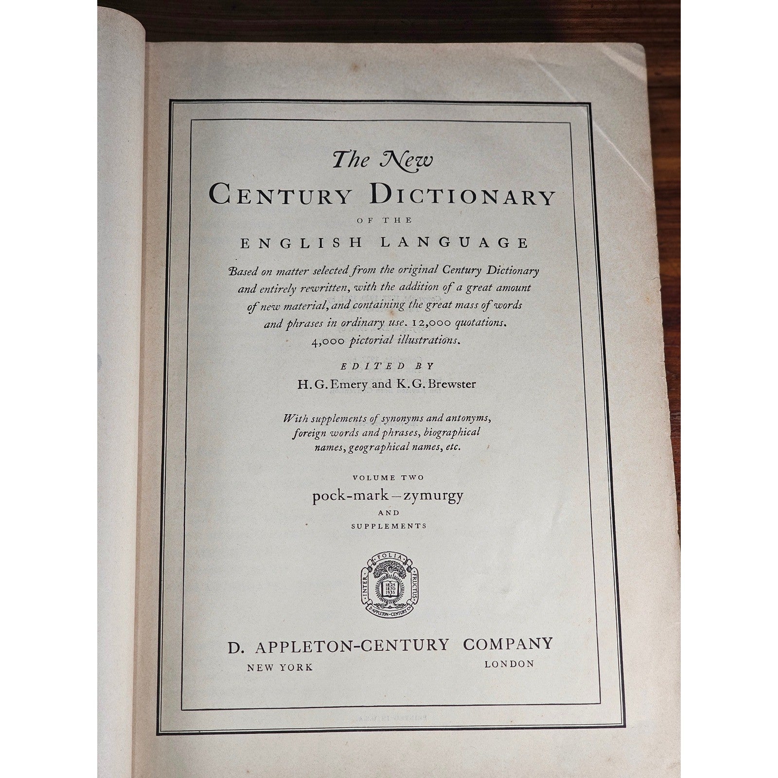 Vintage Red Hardcover Dictionary Volume Two Buck Mark to Zymurgy