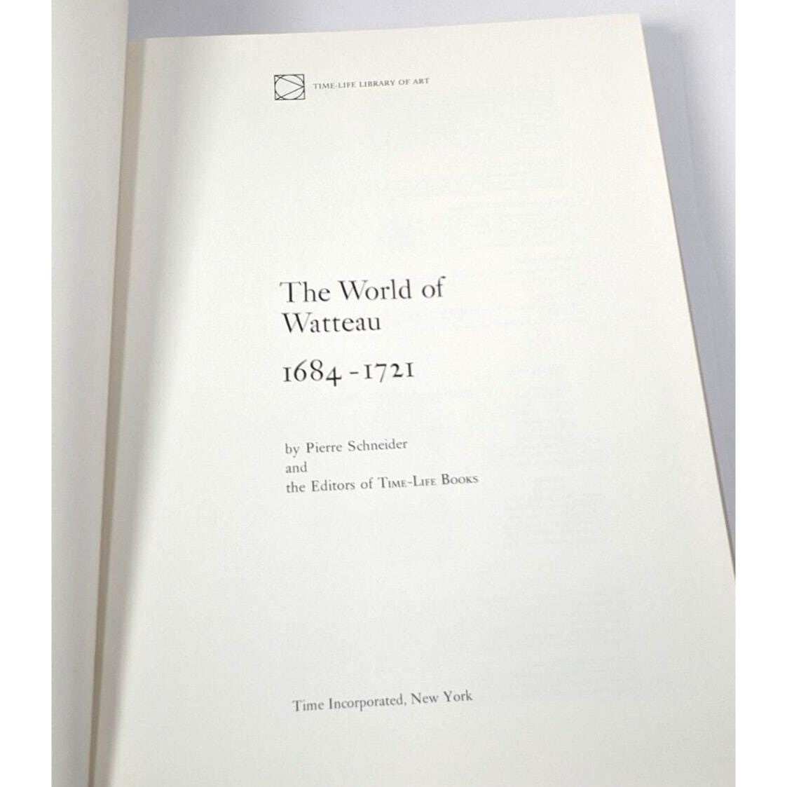 The World of Watteau 1684 1721 Time Life Art Book 1967