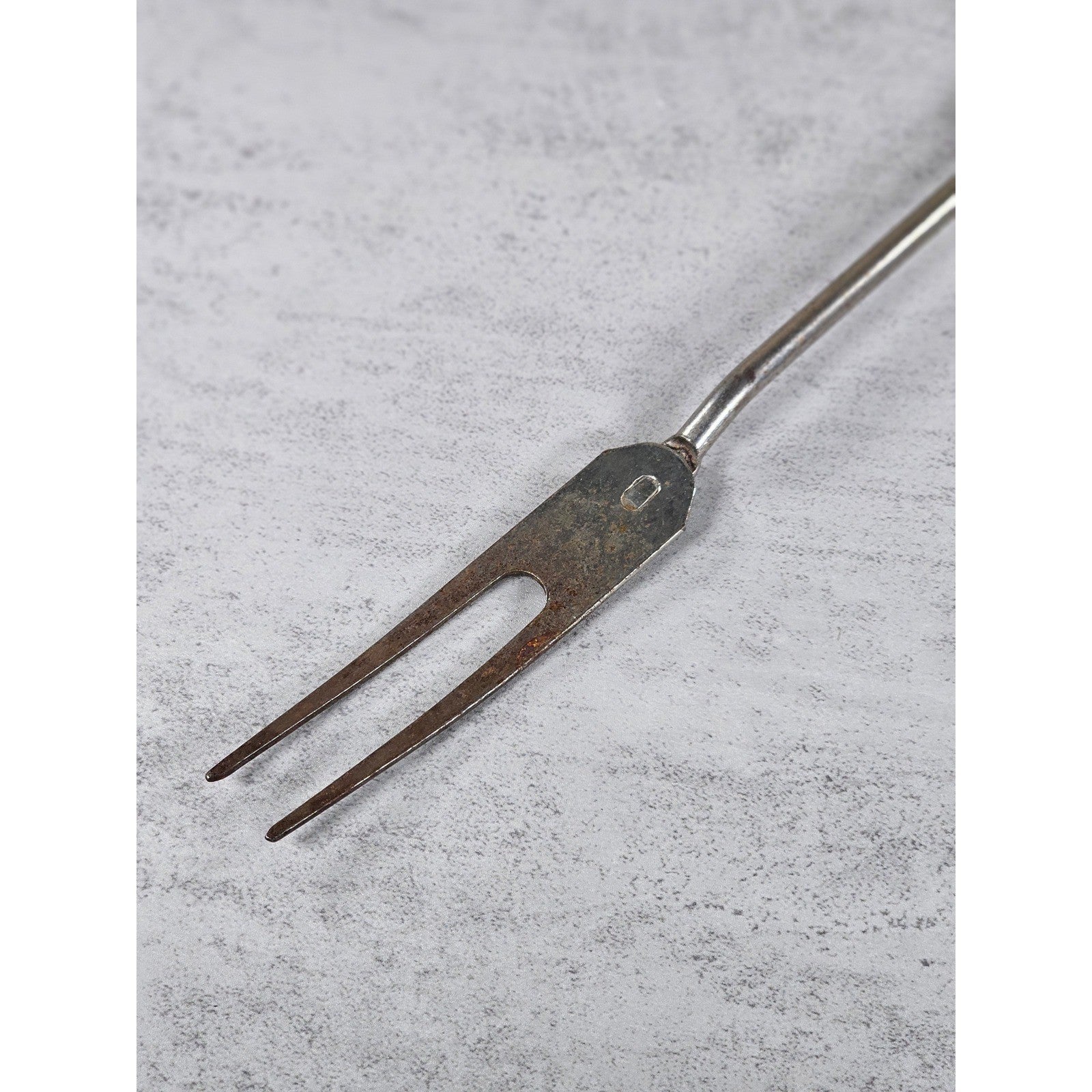 Vintage BBQ Carving Fork Wood Handle Red Paint Rustic 13 Inch