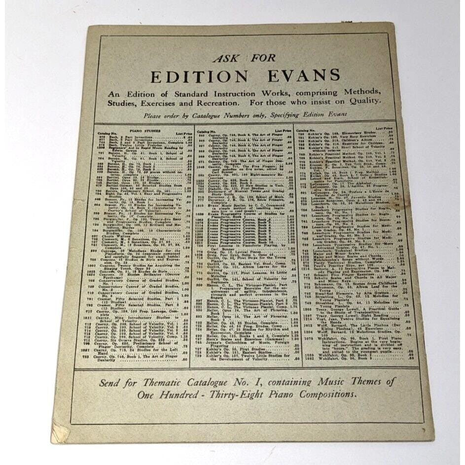 Concone 25 Melodious Etudes Op 24 Piano Book Evans Edition