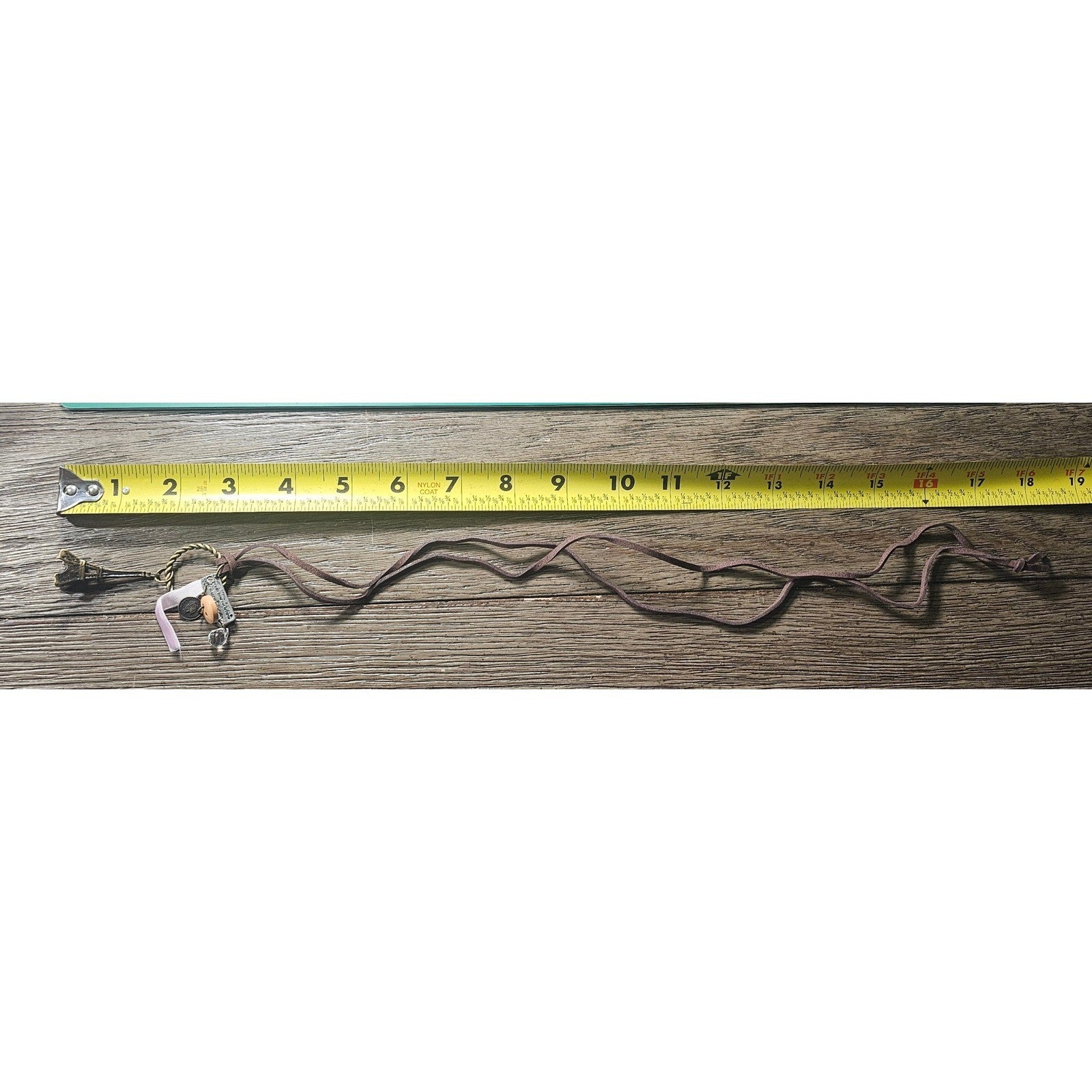 Vintage Eiffel Tower Charm Necklace on Suede Cord Paris Theme Jewelry