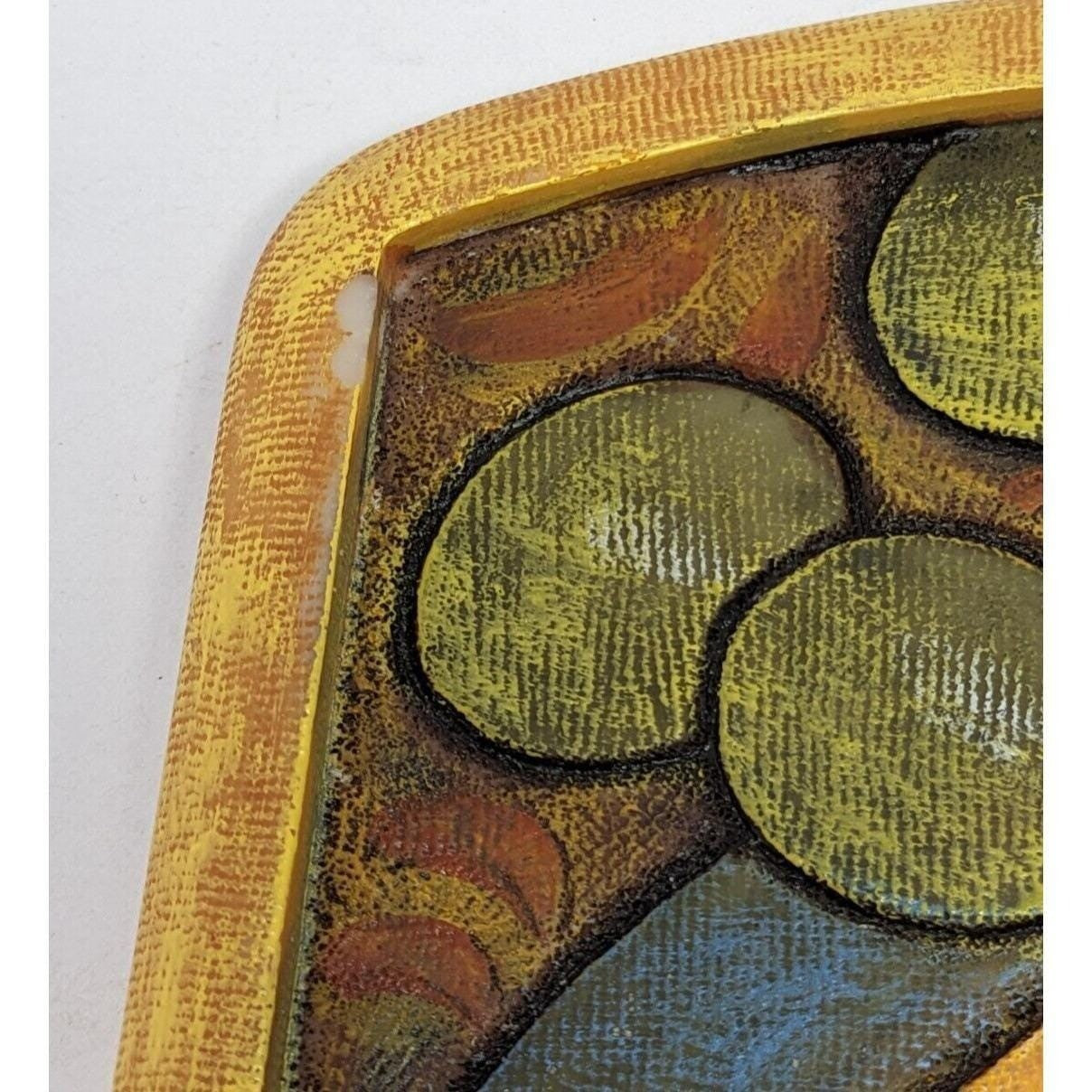 Vintage Joie de Vivre Cheese Board Grapes Resin Serving Tray 8x5