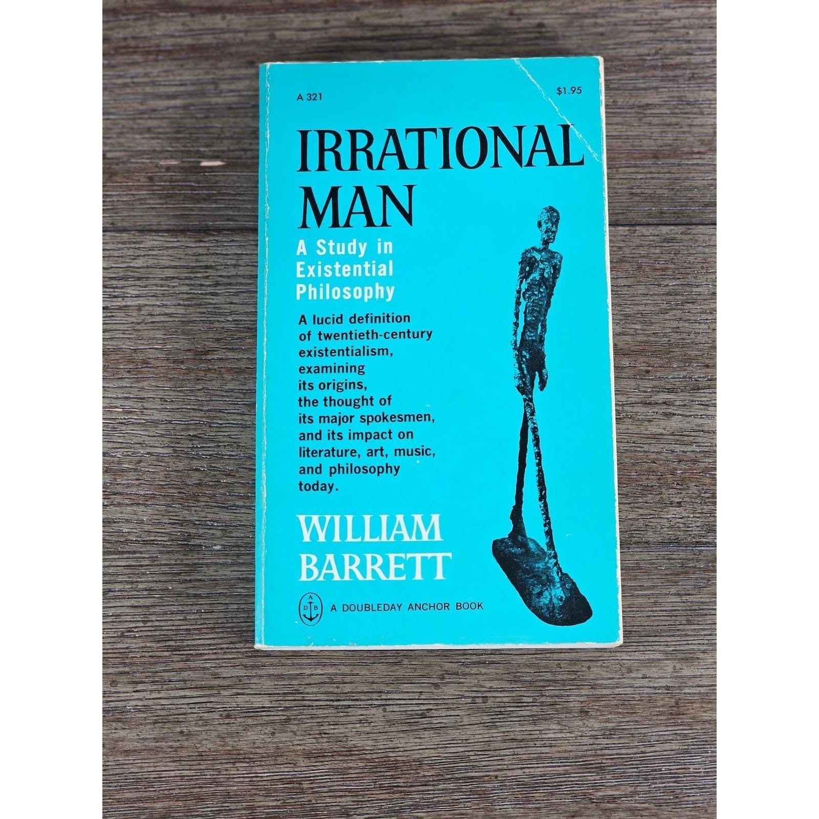 Vintage Irrational Man Book William Barrett Existential Philosophy 1962