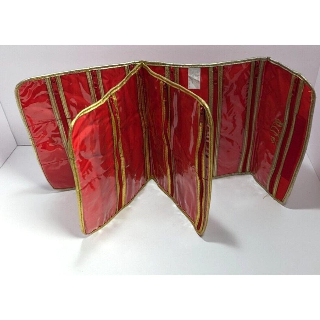 Embroidered "RJS" Red Quilted Makeup & Toiletry Bag Vintage Lillian Vernon