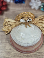 3x4 Sea Shell Angel Ornament with Starfish ~ Coastal Beach Christmas Decor