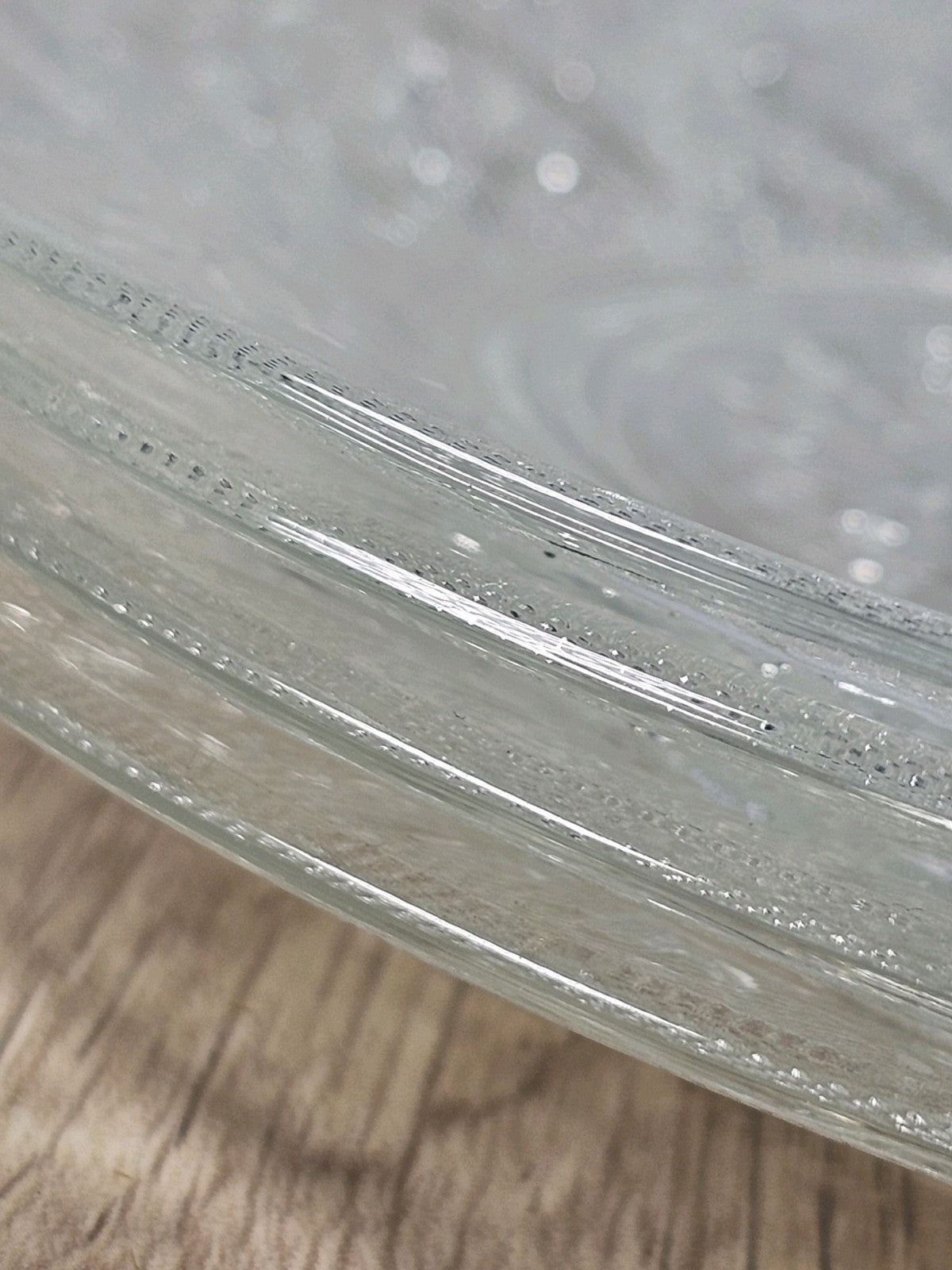 Anchor Hocking Sandwich Clear Glass Salad Plates Set Of 4 Vintage Floral Design