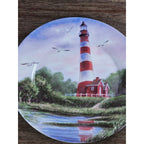 Virginia Assateague Lighthouse Decorative Plate 8 Inch Coastal Decor