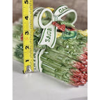 Vintage Fitz & Floyd Herb Garden Figural Asparagus Pitcher Mug  Lidded Box