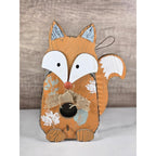 Autumn Fox Birdhouse and Garden Flag Set Rustic Fall Yard Decor