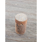 Antique Cork Cylinder Box Primitive Small Lidded Container 3.5"