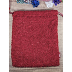 Ipsy Glam Bag Plus Red Drawstring Makeup Bag Plush Cosmetic Pouch