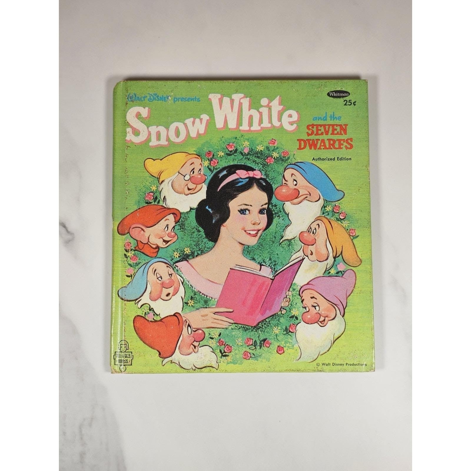 Walt Disney Presents Snow White And The Seven Dwarfs Golden Tell-A-Tale Book