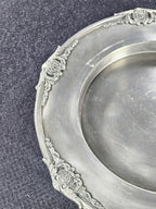 Vintage Finstain Les Potstainiers Hutois Collectible Pewter Plate 12" With Ornat