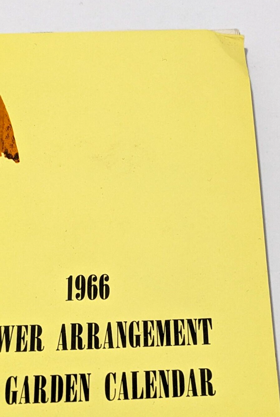 1966 Flower Arrangement & Garden Calendar By National Council Of State Garden Cl