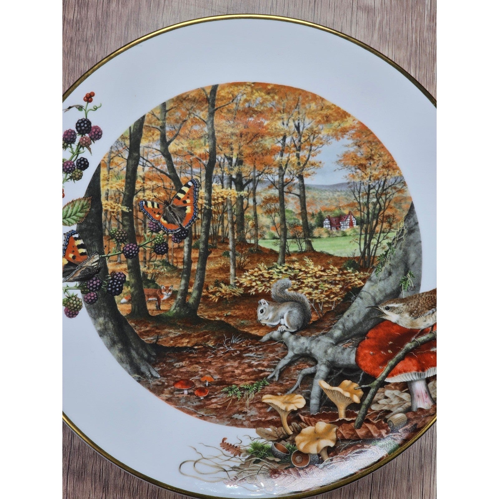 Franklin Porcelain Autumn Plate Colours of Autumn October Peter Barrett