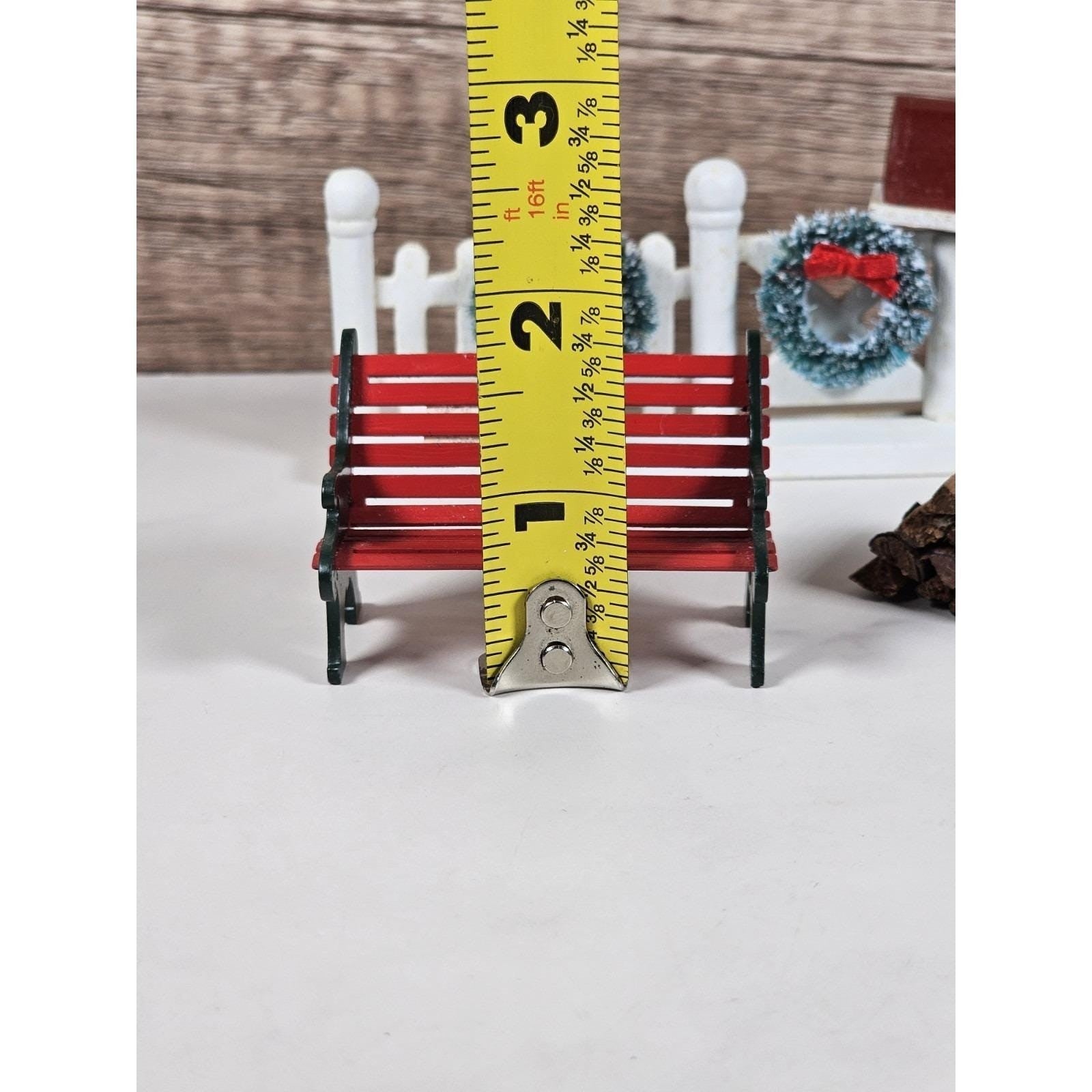 Vintage Lemax Christmas Village Accessories Fence Bench Firewood Set