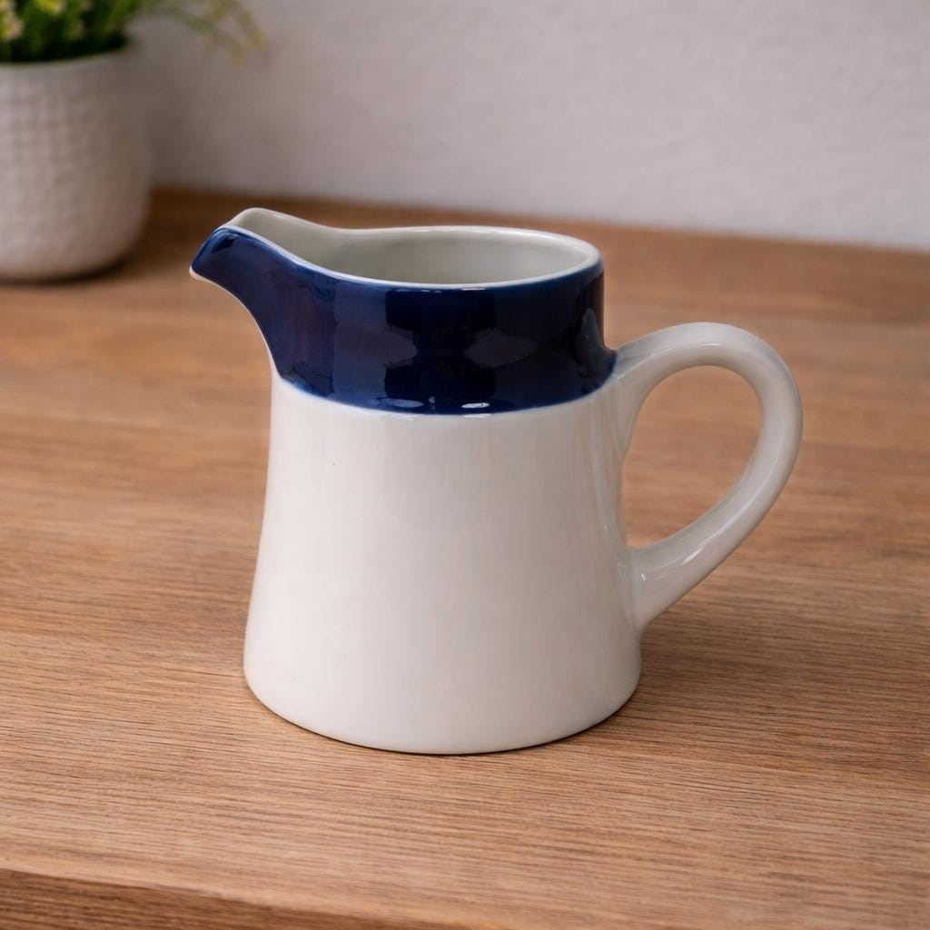 Noritake Primastone Fjord Creamer Blue Vintage Stoneware
