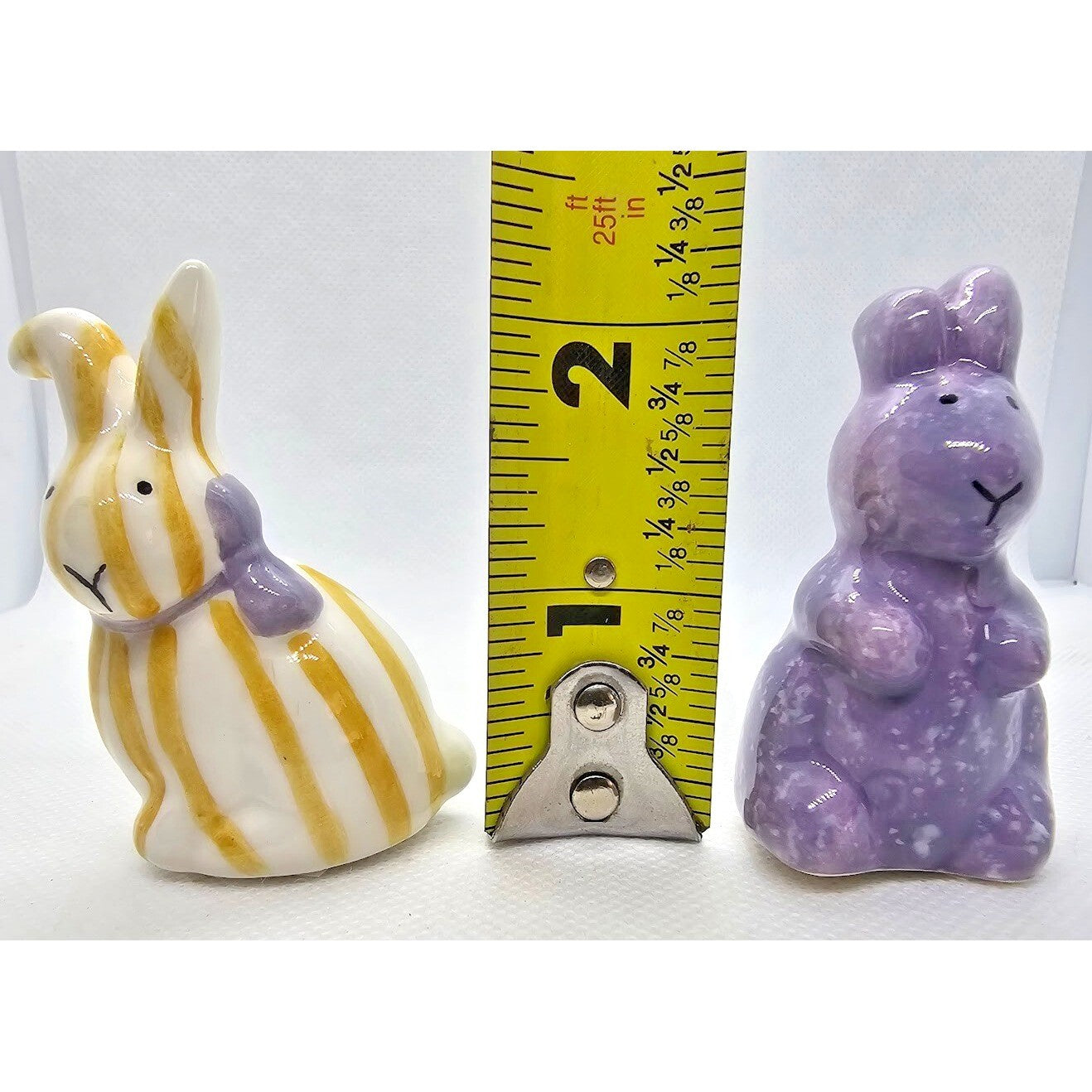 Vintage Debbie Mumm Bunny Salt & Pepper Shakers Set of 4 Easter Decor