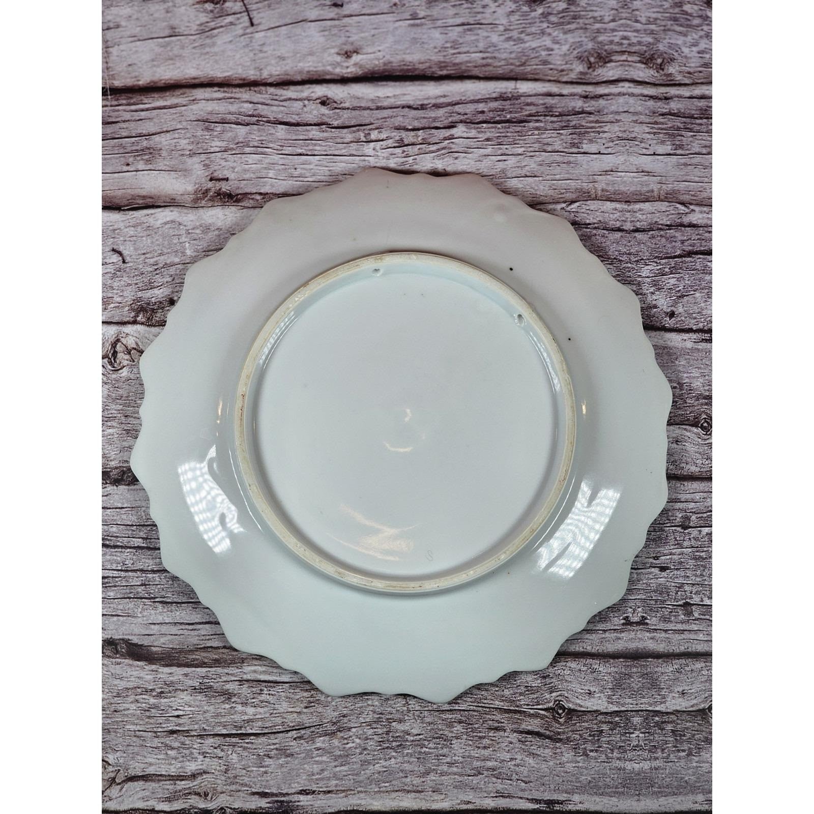 Vintage Currier & Ives "A Home in the Wilderness" Plate Gold Gilt 7"