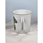 Vintage Lourioux French Porcelain Botanical Mug Sorbus Aucuparia