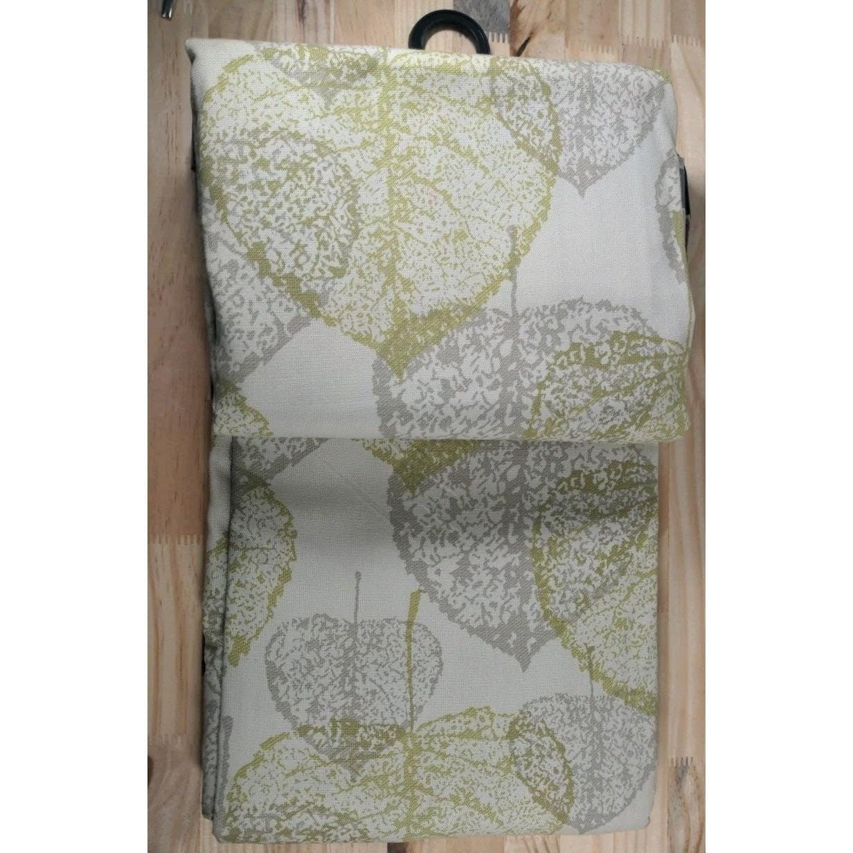 Spencer Home Decor Curtain Panels 54x84 Cotton Leaf Pattern Set