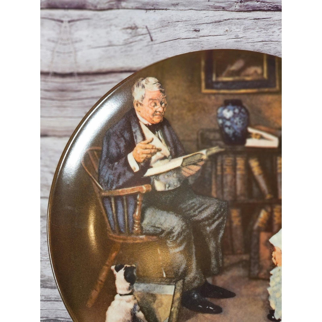 1984 Knowles Norman Rockwell The Storyteller Plate 8.5" Heritage