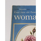 1954 Womans Day Magazine September Vintage Floral Prints Ephemera