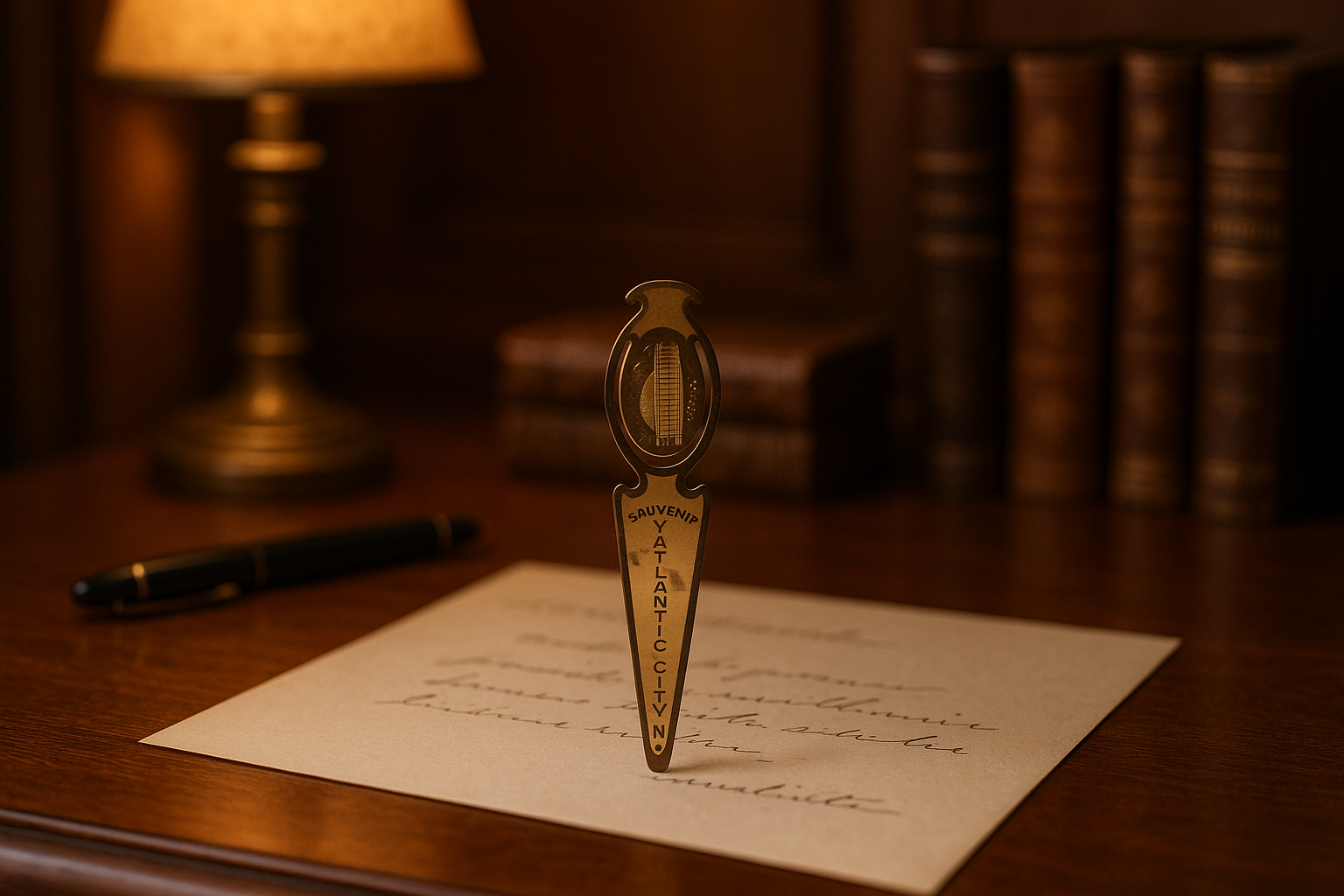 Vintage Atlantic City Souvenir Combination Bookmark & Letter Opener