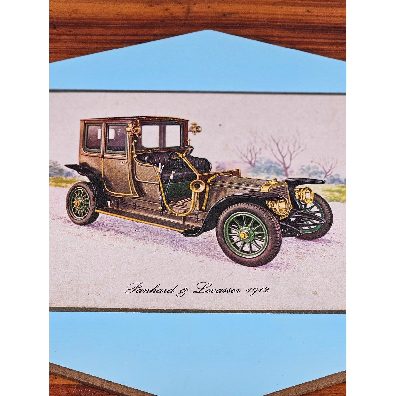 Vintage Panhard & Levassor 1912 Automobile Wall Plaque 11.5 x 8