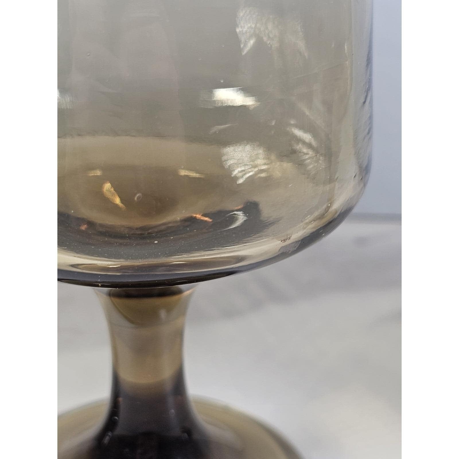 Libbey Tawny Accent Wine Glasses Set of 3 Smokey Amber