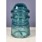 Vintage Hemingray No 9 Glass Insulator Blue May 2 1893