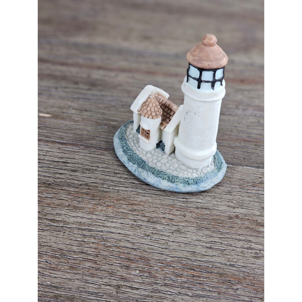 Miniature Lighthouse Resin Figurine Coastal Nautical Decor 3.5"