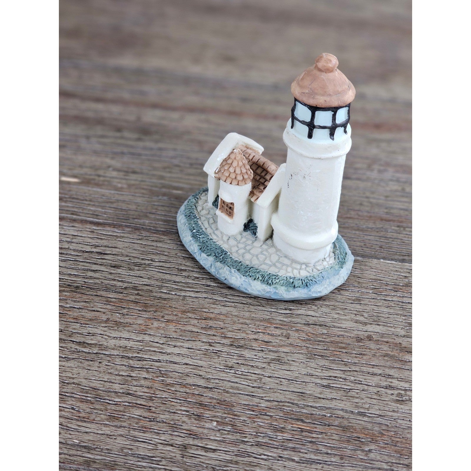 Miniature Lighthouse Resin Figurine Coastal Nautical Decor 3.5"