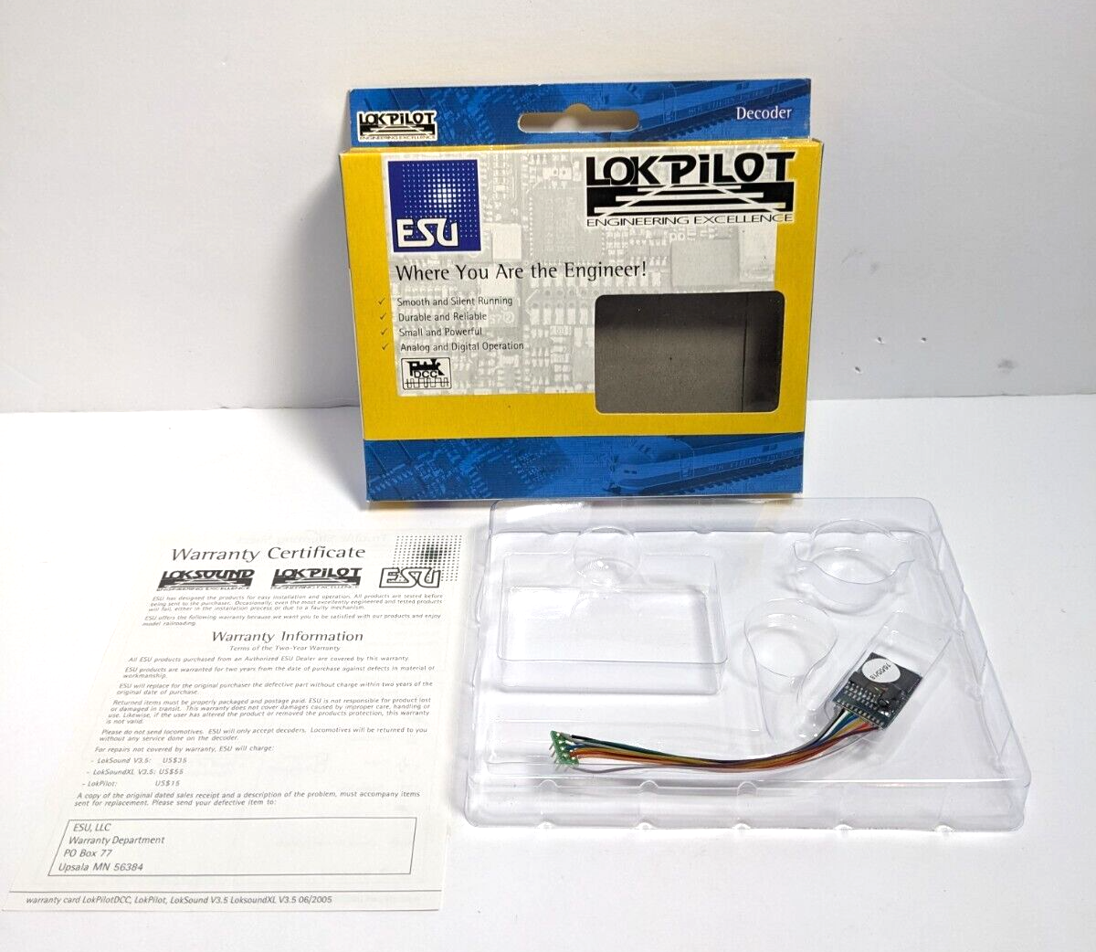 ESU HO 61600 LokPilot V3.0 M4, with 8-pin plug according to NEM 652